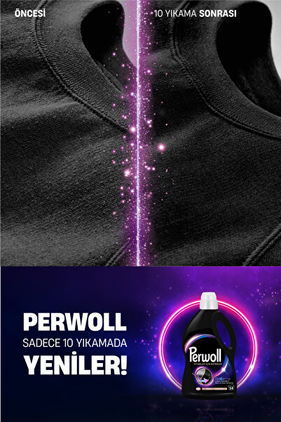 Perwoll Sıvı Çamaşır Deterjanı 5x2.97L (270 Yıkama) – Siyah Çamaşırlar İçin Güçlü Temizlik