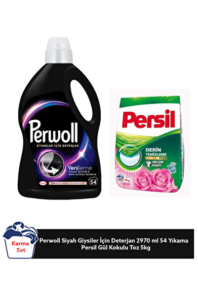 Perwoll 2,97l Siyah Deterjan Persil Gül Kokulu Toz 5kg X133 Renk Koruma Ve Te...