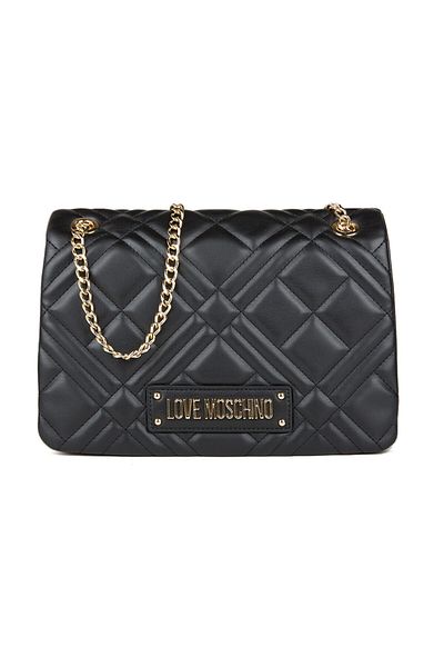Love Moschino BORSA QUILTED PU NEGRU GALV.ORO