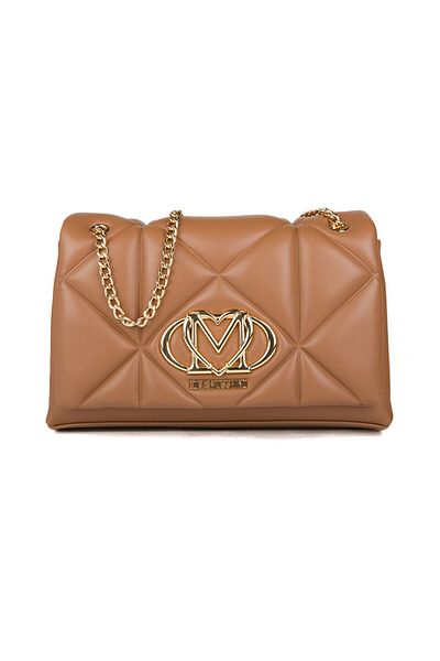 Love Moschino GIEŁDA PU TŁOCZONA CAMMELLO