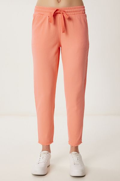 Happiness İstanbul Women's Peach Pocket Gabardine Trousers Wf00113