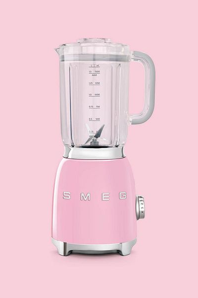 SMEG خلاط ريترو وردي على طراز الخمسينيات BLF03PKEU