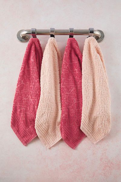 Trendyol Collection Σετ 2 Πετσέτες Προσώπου Dusty Rose & 2 Ανοιχτό Ροζ Ζακάρ 50x80 cm