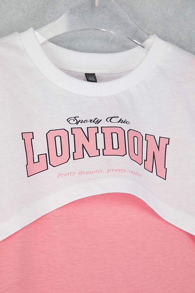 TRENDYOLKIDS Ροζ κοντό / Μίνι πλεκτό φόρεμα TKDSS25EL00095