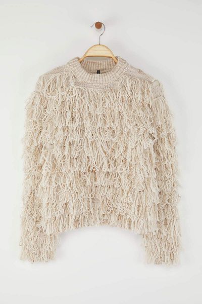 Trendyol Collection Stone Tasseled Sweater Sweater Twoaw26Kz00040