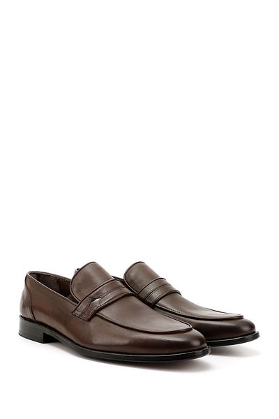GÖNDERİ(R) Men's Brown Antique Leather Sole Genuine Leather Loafer Shoes