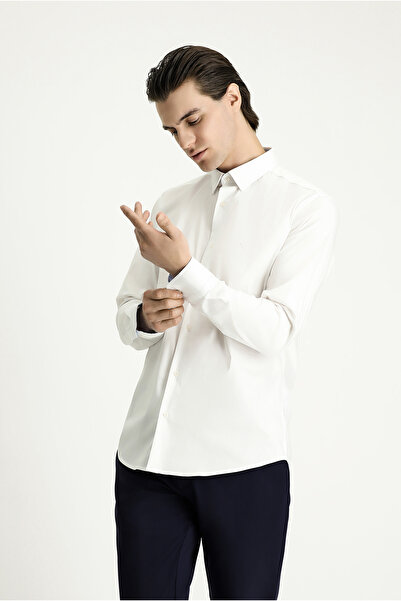 Kiğılı Κλασικό βαμβακερό πουκάμισο με μακριά μανίκια Slim Fit Slim Fit