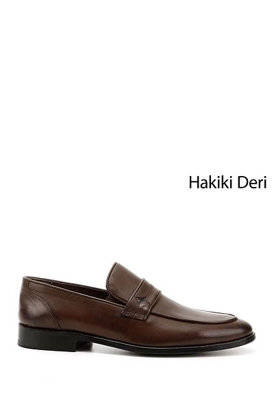 GÖNDERİ(R) Men's Brown Antique Leather Sole Genuine Leather Loafer Shoes