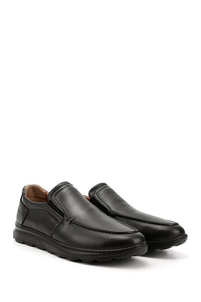 GÖNDERİ(R) Men's Black Genuine Leather Comfort Shoes