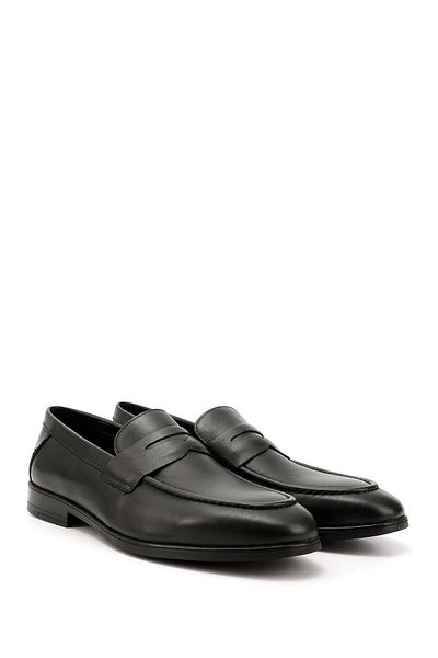 GÖNDERİ(R) Men's Black Genuine Leather Loafer Shoes