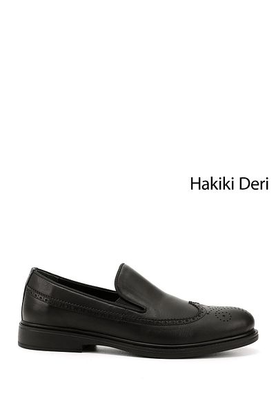 GÖNDERİ(R) Men's Black Thermo Sole Genuine Leather Classic Shoes