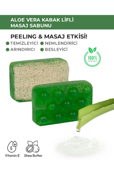 MAGİC WOMEN Aleovera Özlü Doğal Kabak Lifli Sabun - 120 gr