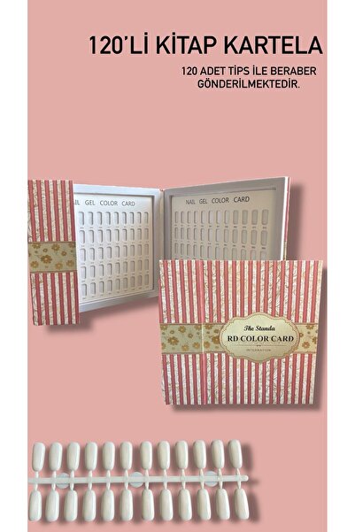 CROJE KALICI OJE Kitap Kartela Kalıcı Oje Kitap Renk Kartelası & İç Tırnak Se...