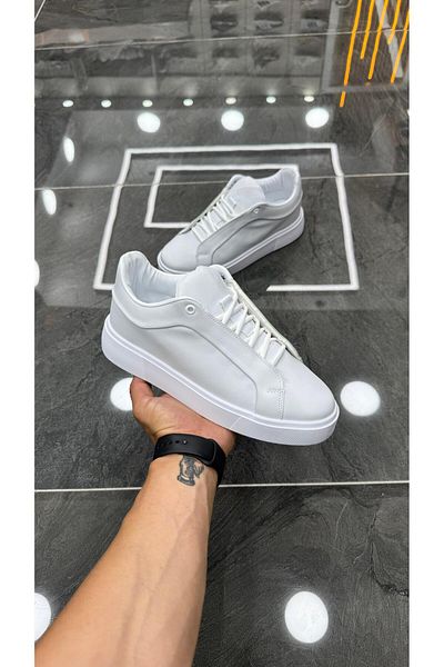 POLENS Men's White Mcqueen Style Sneaker Sports Shoes