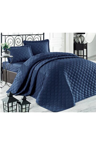 Clasy Pamuk Tek Kişilik Rabel V9 Yatak Örtüsü Lacivert