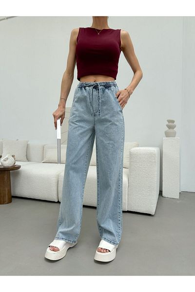 DENİKK Pantaloni cu ciucuri Palazzo Gabardine Trend