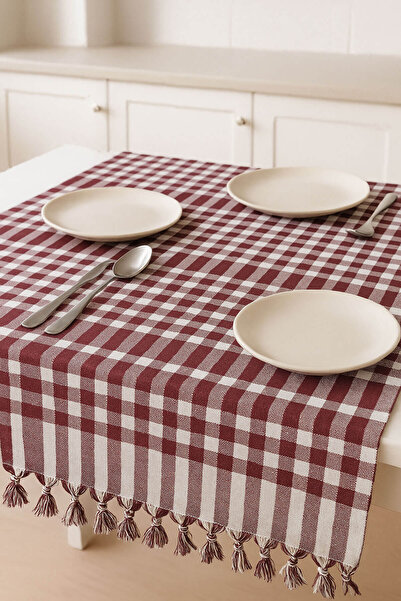 Hepsine Rakip 170x170 Pötikare Yer Sofra Bezi Piknik Masa Örtüsü Saçaklı