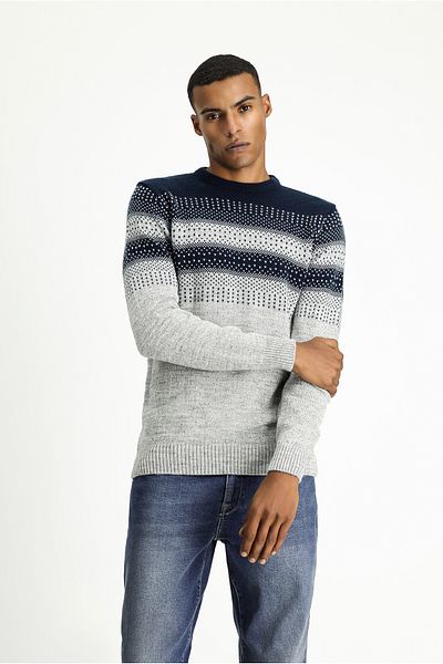 Kiğılı Patterned Crew Neck Knitwear Sweater - Regular Fit
