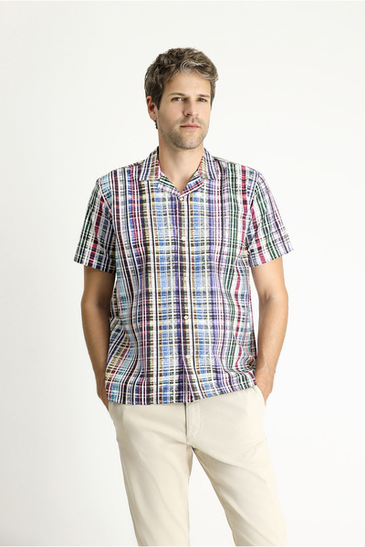 Kiğılı Βαμβακερό κοντομάνικο πουκάμισο με κανονική εφαρμογή - Fit Pattern