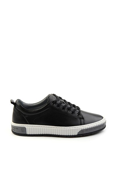 Bambi Siyah Leather Erkek Sneaker E01018033443