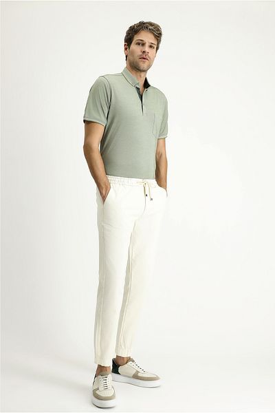Kiğılı Regular Fit Lycra Elastic Waist String Trousers
