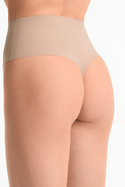 Oysho 2 invisible polyamide blend medium-support thongs