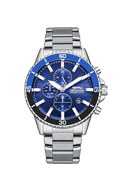 Slazenger New Season Men's Wrist Watch - Steel Band, Silver Green Bracelet Gift