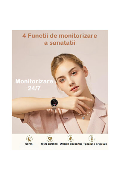 Smart Vibe Έξυπνο ρολόι AMOLED Ultra-Clear ViBE™ i9WEAR Κλήση Bluetooth, Φωνητικός βοηθός, Γυμναστική 24/7, Χρυσό