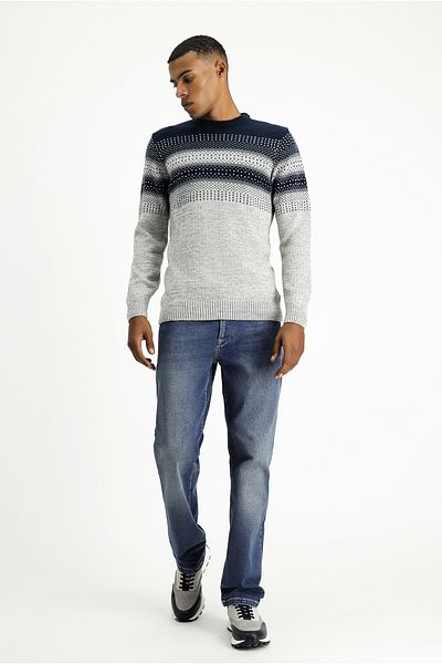Kiğılı Patterned Crew Neck Knitwear Sweater - Regular Fit