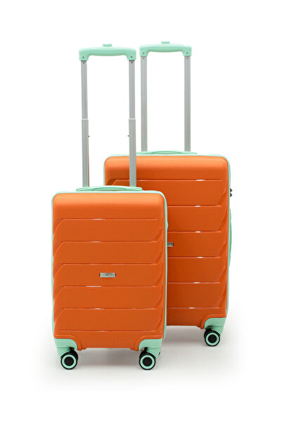 Cotpoly Home Copella Polipropilen & Kırılmaz 2'li Valiz Seti Orta & Kabin - T...