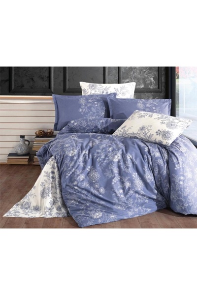 Clasy Ranforce Double Duvet Cover - Nala V2 Blue