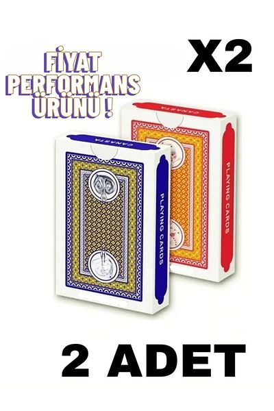 OYUNKAFASI 2 Playing Cards, Cooked, Briqi, Batak, 52 Game Cards