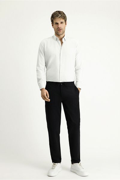 Kiğılı Long Sleeve Slim Fit Slim Fit Patterned Cotton Easy-Iron Button Collar Shirt