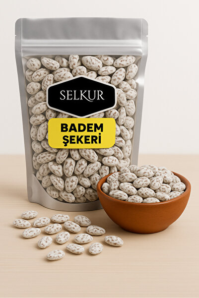 SELKUR Badem Şekeri 1kg(HAYALET ŞEKER-İNCE KAPLAMA)