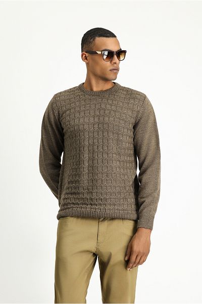 Kiğılı Crew Neck Regular Fit Patterned Knitwear Sweater