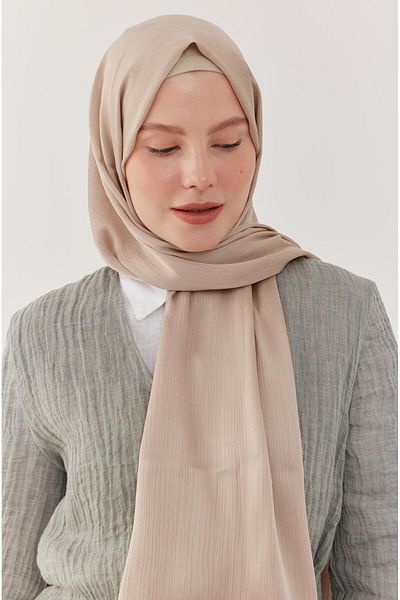 MİRSOY SCARF Light Mink Yoryo Shawl