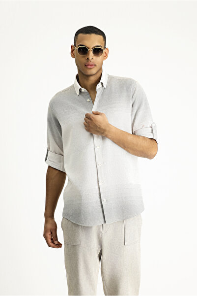 Kiğılı Дълъг ръкав, редовна кройка, памучна риза с копчета и яка