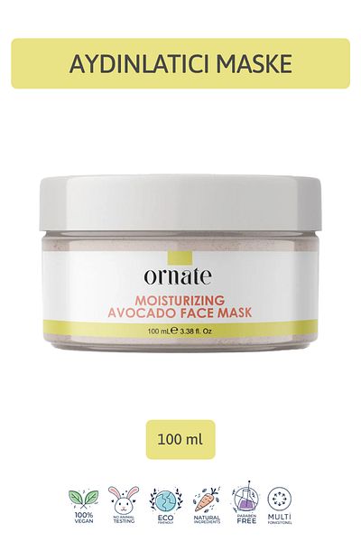 ORNATE Anti-Blackhead, Acne, Pore Purifying Avocado Face White Clay Mask 100ml