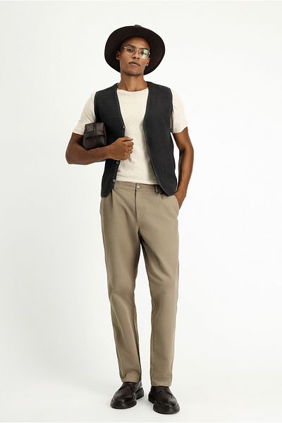 Kiğılı Cotton V-Neck Patterned Knitwear Vest