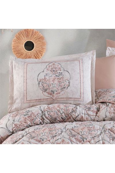 Clasy Ranforce Hezen Beige Single 100% Cotton Sleeping Set