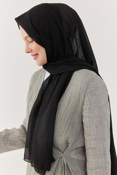 MİRSOY SCARF Black Glittery Yoryo Shawl