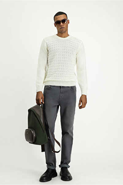 Kiğılı Πλεκτό πουλόβερ με κανονική εφαρμογή με λαιμόκοψη