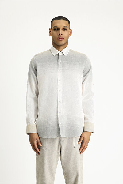 Kiğılı Дълъг ръкав, редовна кройка, памучна риза с копчета и яка