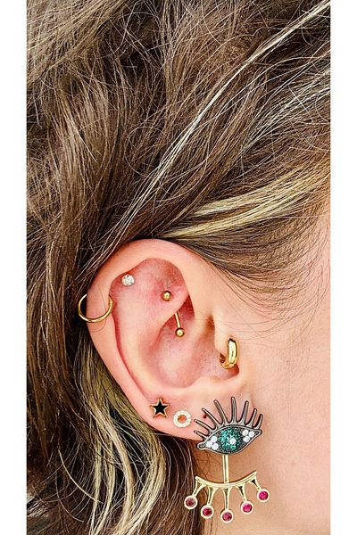 Markiz Takı Brand Eye Earrings
