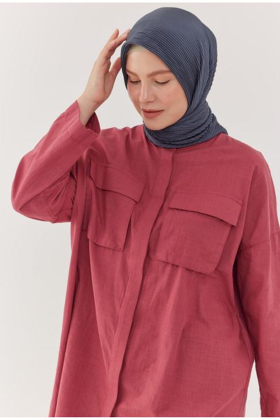 MİRSOY SCARF Anthracite Pleated Scarf