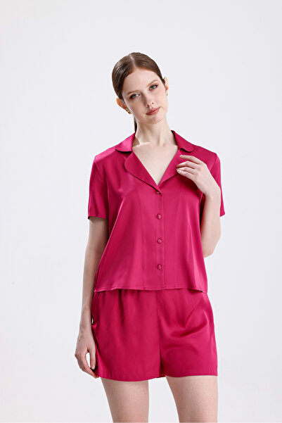 Laperissa Γυναικείο σετ πιτζάμες με κοντό μανίκι και σορτς, με κουμπιά μπροστ...