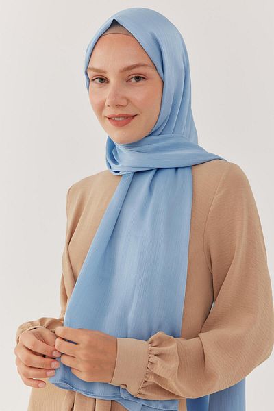 MİRSOY SCARF Şal Yoryo albastru deschis
