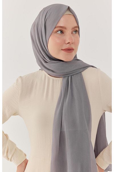 MİRSOY SCARF Gray Glittery Yoryo Shawl