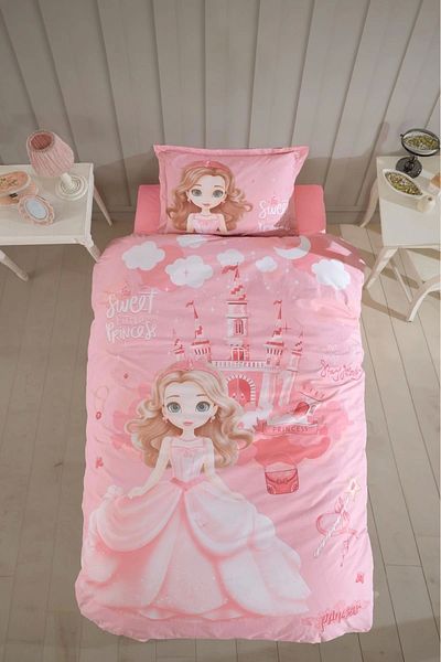 Clasy Μονό Σετ Παπλωματοθήκη Ranforce Sweet Princess V1 Powder