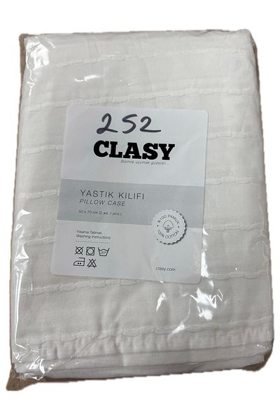 Clasy Μαξιλαροθήκη Ranforce Melkor 2 Τεμάχια Λευκή